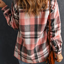 Large Pink Plaid Button Up Patch Pocket Shirt